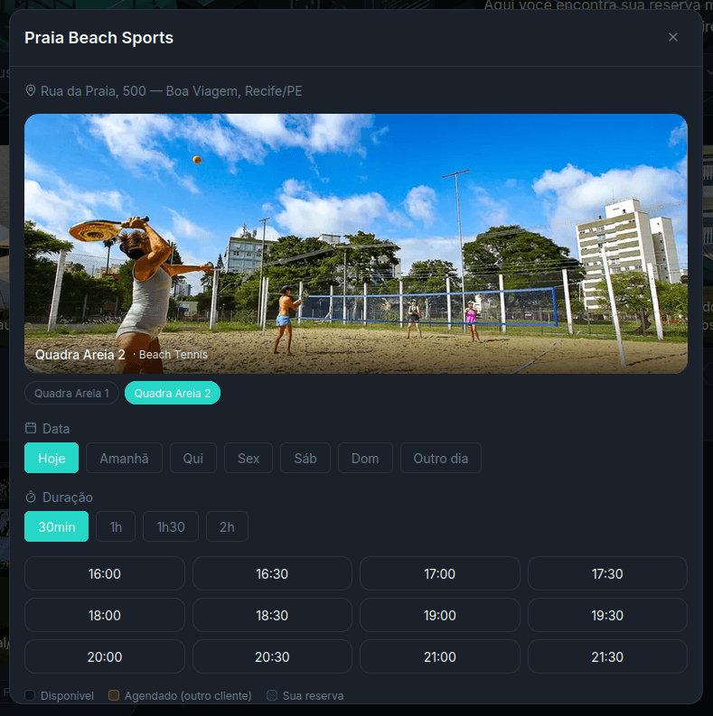 Projeto Qrono — tela web 2
